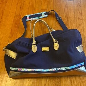 Lilly Pulitzer overnight bag with accessories bag
